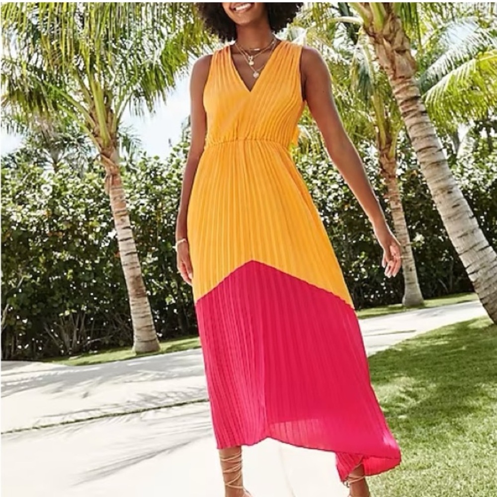 Express Pleated Maxi Dress sz L